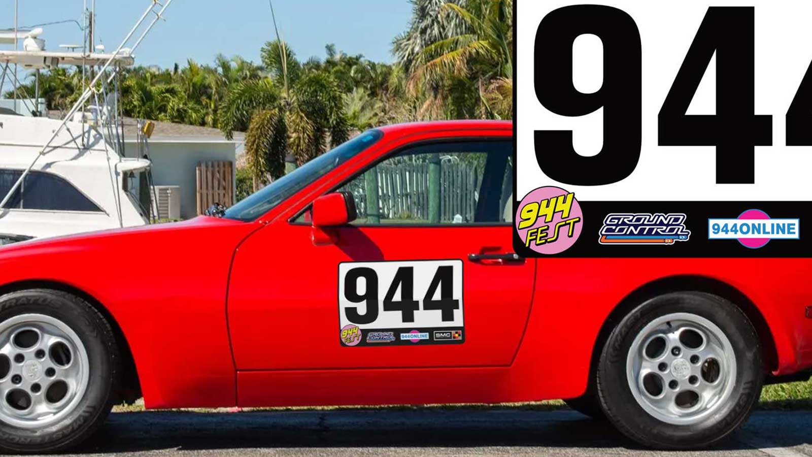 HPDE car number decals at 944Fest