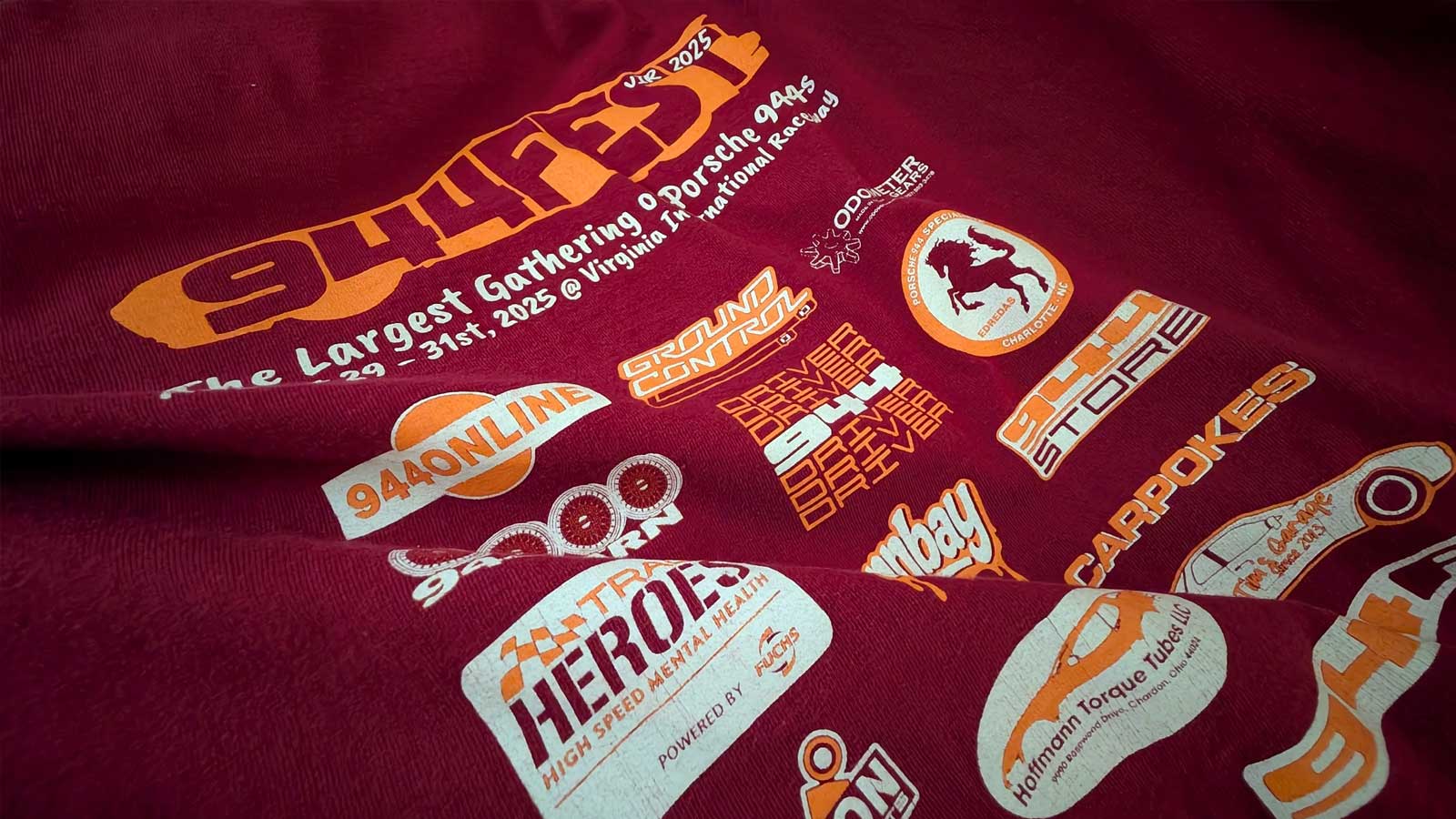 The 944Fest sponsor shirt